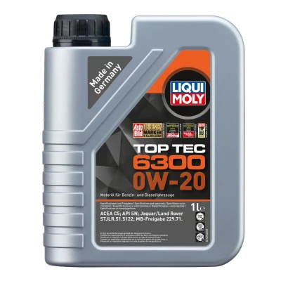 Afbeelding van Liqui Moly Top Tec 6300 0W 20 1L Motorolie 21216 MERCEDES BENZ: C Class Saloon, E T modell, HYUNDAI: Tucson, i40 Estate