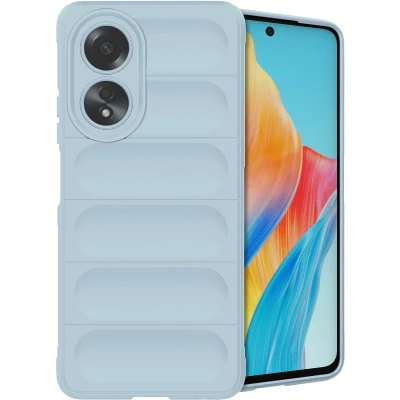Afbeelding van iMoshion Hoesje Geschikt voor Oppo A58 Siliconen EasyGrip Backcover Lichtblauw
