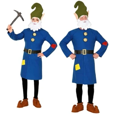 Afbeelding van Widmann Dwerg &amp; Kabouter Kostuum Hardwerkende Mijn Dommel Man Blauw XL / XXL Carnavalskleding Verkleedkleding