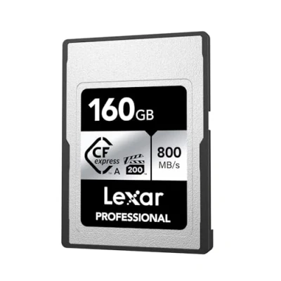 Afbeelding van Lexar Professional Serie SILVER CFexpress kaart type A 160 GB, CFe lezen tot 800 MB/s, VPG200, CF geheugenkaart, compatibel met Sony Alpha en FX camera&#039;s (LCAEXSL160G RNENG)