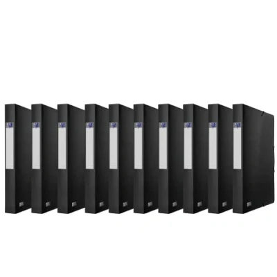 Afbeelding van Oxford 10 stuks A4 opbergdozen kunststof zwart rugbreedte 4 cm