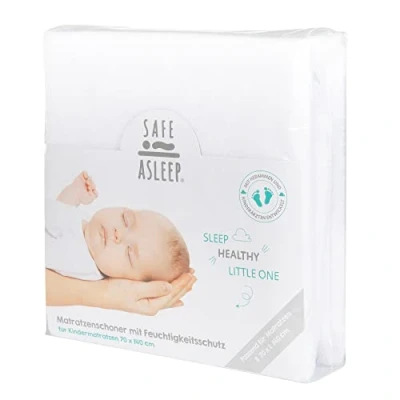 Image de roba Protège Matelas Bébé Anti Acariens safe asleep® pour de 60 x 120 cm à 70 140 Alèse Imperméable et Respirante OekoTex® Blanc