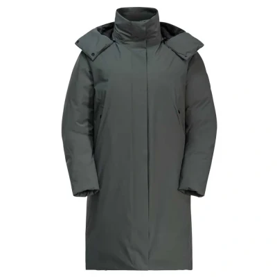 Afbeelding van Jack Wolfskin Luisenplatz COAT Donsjas, Dames, Maat: XL, Slate green