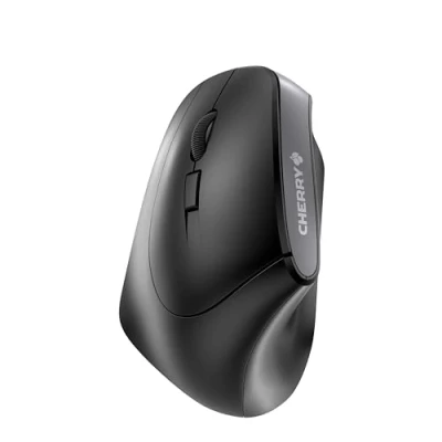 Image de CHERRY MW 4500 LEFT Souris ergonomique pour gauchers optique 6 boutons sans fil récepteur USB noir