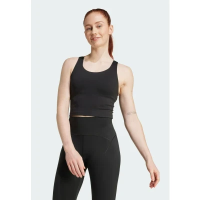 Afbeelding van adidas Performance All Me Essentials Medium Support Bra Tank Top Dames Zwart 2XS