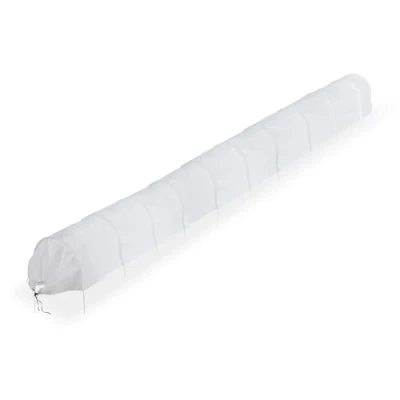 Afbeelding van Relaxdays kweektunnel 7 m tuintunnel vliesdoek met bogen plantentunnel moestuin