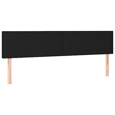 Image de vidaXL Têtes de lit 2 pcs Noir 100x5x78/88 cm Tissu