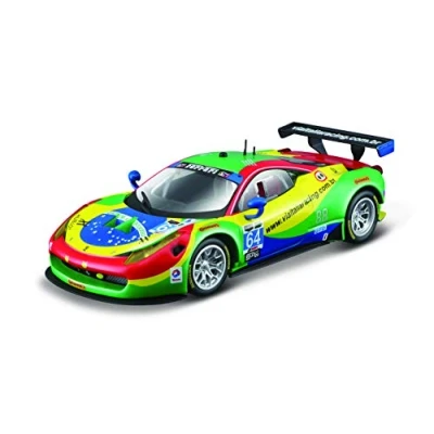 Afbeelding van Bburago Ferrari 458 GT3 &#039;15: miniatuurauto op schaal 1:43 Racing Series geschenkdoos 12 cm groen #64 (18 36305)