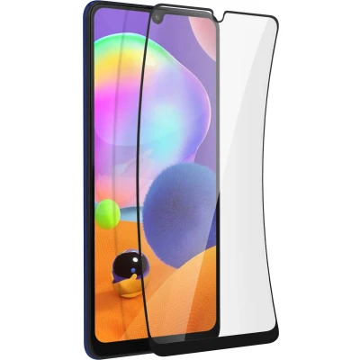Afbeelding van Force Case, Schermbeschermer Geschikt voor Samsung Galaxy A31 in origineel 2.5D organisch glas, Transparant