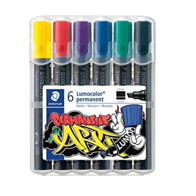 Image de STAEDTLER Marqueur permanent 350 Lumocolor, étui de 6
