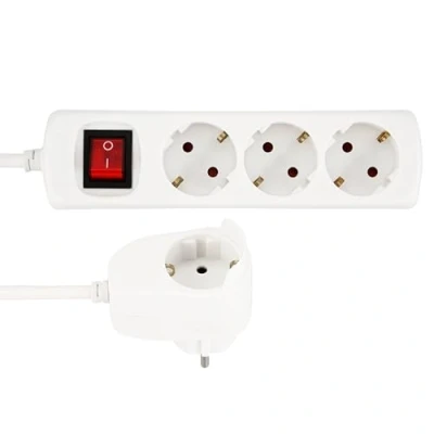 Afbeelding van REV Multiple Socket Outlet 3+1 fold 5 m + schakelaar wit van