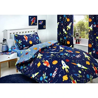 Afbeelding van Bedlam Supersonic onderhoudsvriendelijk hoeslaken juniorbed blauw beddengoed