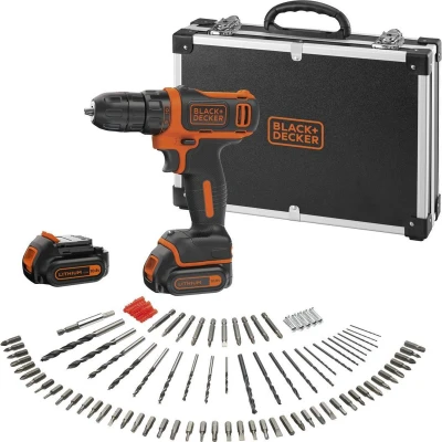 Afbeelding van BLACK+DECKER BDCDD12BAFC Accuboormachine 10.8V incl. 100 accessoires en flightcase