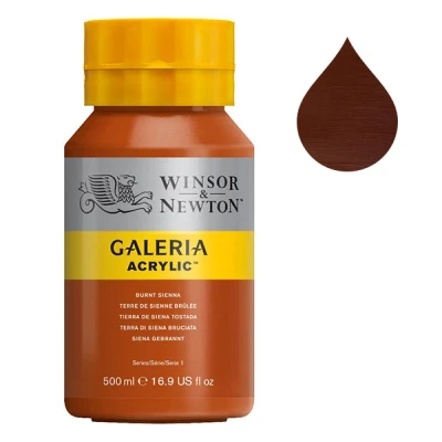 Image de Winsor &amp; Newton Galeria peinture acrylique (500 ml) 74 terre de Sienne brûlée