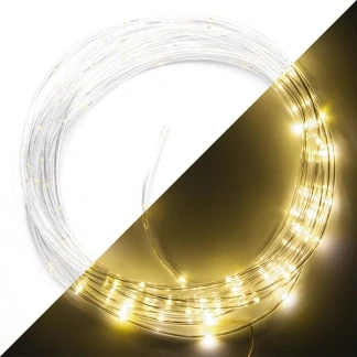 Afbeelding van Lichtslang op batterijen 10.5 meter Konstsmide (130 LEDs, Timer, Extra warm wit, Binnen/Buiten)