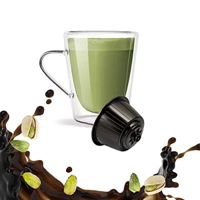 Image de KICKKICK® 32 Capsules Pistache compatibles Nescafe Dolce Gusto Soluble en dosettes