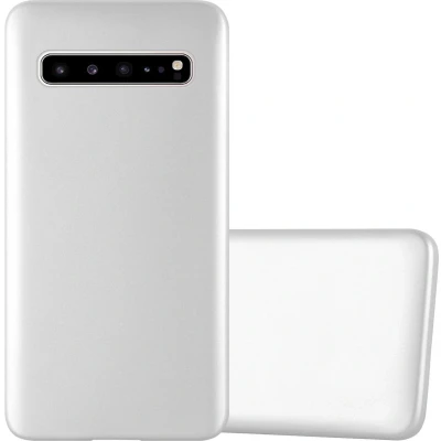 Afbeelding van Cadorabo Hoesje geschikt voor Samsung Galaxy S10 5G in METALLIC ZILVER Beschermhoes gemaakt van flexibel TPU silicone Case Cover