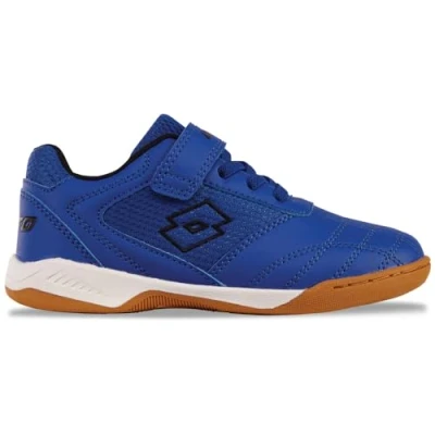 Image de Lotto Baskets unisexes pour enfant, bleu/noir, 18.5 EU
