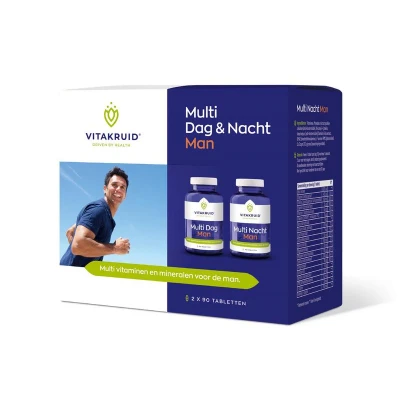 Afbeelding van Vitakruid Multi Dag &amp; Nacht Man Tabletten 180TB