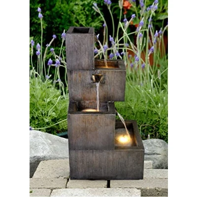 Afbeelding van Kubus Source tuinput met verlichting