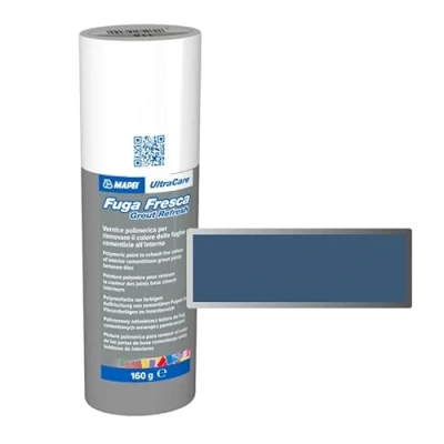 Afbeelding van Mapei Ultracare FUGA FRESCA 169 BLAUW STAAL polymeerverf voor het vernieuwen van de kleur cementvoegen Fles 160 g.