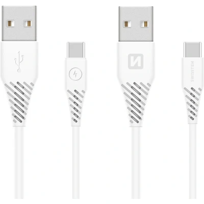 Afbeelding van Swissten USB C naar A kabel voor o.a. Samsung, Apple iPhone 15 &amp; iPad 1.5M Wit