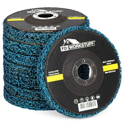Afbeelding van FD Workstuff 5 stuks reinigingsschijven voor haakse slijper, CSD schijf, grove reinigingsschijf, diameter 125 mm, paars