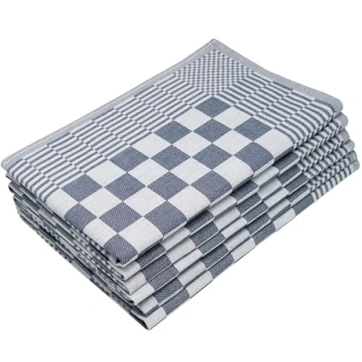 Afbeelding van ZOLLNER 6 theedoeken, 65x65 cm, 100% katoen, 236 gsm, blauw