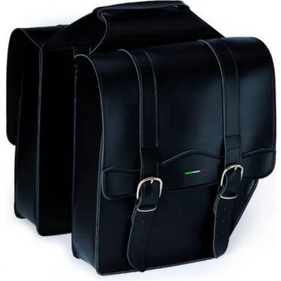 Afbeelding van Selle Monte Grappa Cruiser Dubbele Fietstas 30 Liter Leer Zwart