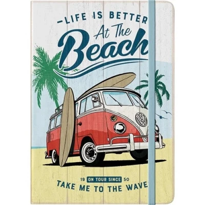 Afbeelding van Notitie Boek Volkswagen Life Is Better At The Beach