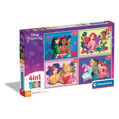 Afbeelding van Clementoni Puzzel 4 in 1 Disney Princess