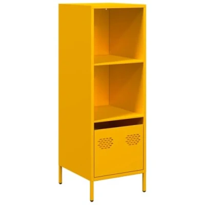 Afbeelding van vidaXL Hoge kast 35x39x103,5 cm staal mosterdgeel