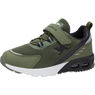 Afbeelding van Kangaroos Kxarg Unisex Sneakers laag voor kinderen, Maat: 31, Khaki Imitatieleer/ textiel