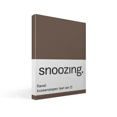 Afbeelding van Snoozing Flanel Kussenslopen Set van 2 60x70 cm Taupe