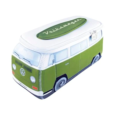 Afbeelding van BRISA VW Collectie Volkswagen Universal Neopreen Make up Cosmetica Reistas Apotheek T2 Bulli Bus, Groen, Bus