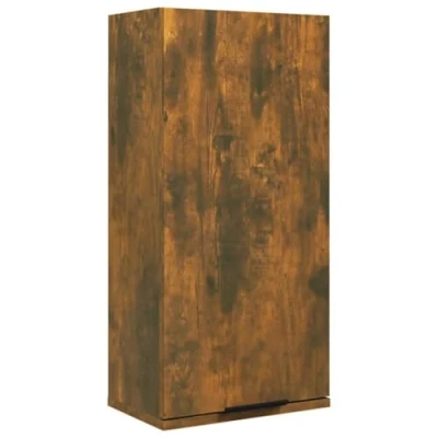 Afbeelding van vidaXL Badkamerkast, wandmontage, gerookt eiken, 32 x 20 67 cm