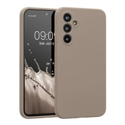 Afbeelding van kwmobile telefoonhoesje geschikt voor Samsung Galaxy A54 5G TPU backcover met siliconen coating Smartphone case in taupe