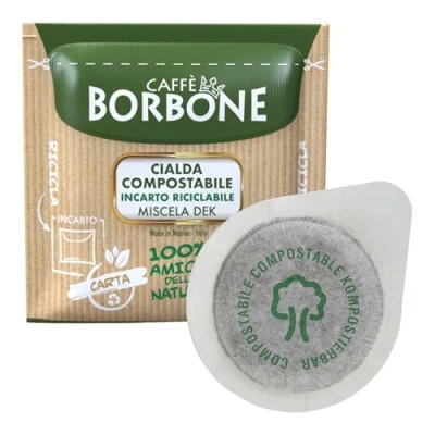 Image de Caffè Borbone Café Dosette Compostable, Mélange Décaféiné Dek 150 Dosettes de Système ESE