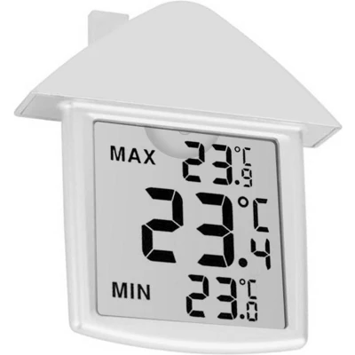 Afbeelding van Transparante raamthermometer met min en maxaanduiding Velleman