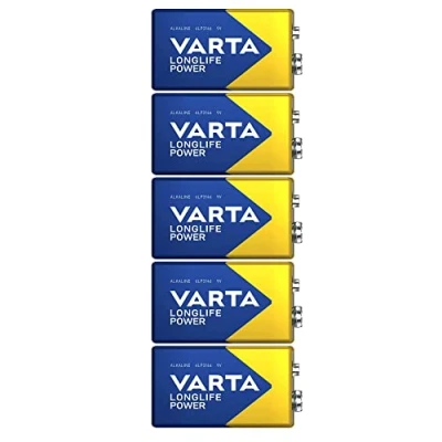 Afbeelding van Varta High Energy batterijen, 9 V, alkaline, 5 stuks