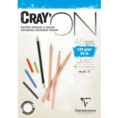 Afbeelding van Cray&#039;On tekenblok A5 wit 50 vel