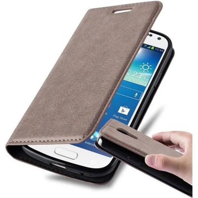 Afbeelding van Cadorabo Hoesje geschikt voor Samsung Galaxy S4 MINI in KOFFIE BRUIN Beschermhoes met magnetische sluiting, standfunctie en kaartvakje Book Case Cover Etui
