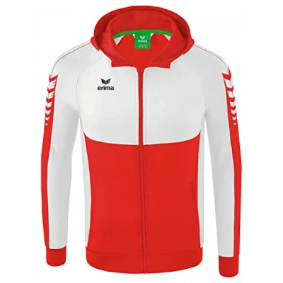 Afbeelding van Erima Six Wings trainingsjack met capuchon rood/wit