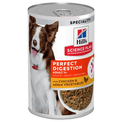 Afbeelding van 6x363g Adult Perfect Digestion met Kip Hill&#039;s Science Plan Hondenvoer