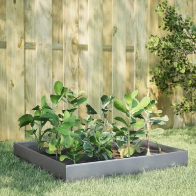 Afbeelding van vidaXL Plantenbak verhoogd 100x100x26 cm gegalvaniseerd staal