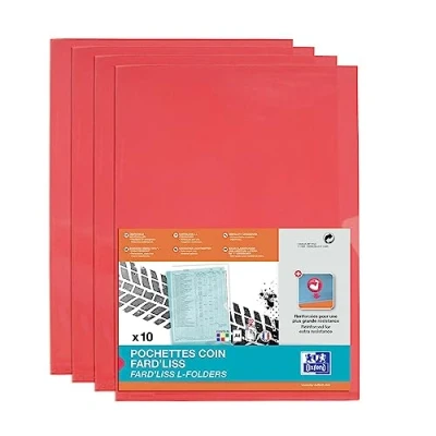 Afbeelding van Oxford 100206709 map Polyvinyl chloride (PVC) Rood A4