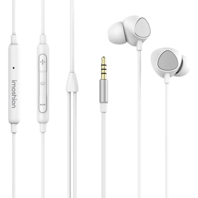 Afbeelding van iMoshion In Ear Oordopjes Oortjes met Draad en Microfoon Earbuds AUX / 3.5mm Jack aansluiting Wit
