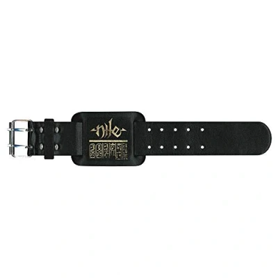 Afbeelding van Nile Logo &amp; Hieroglyphs Leren Polsband