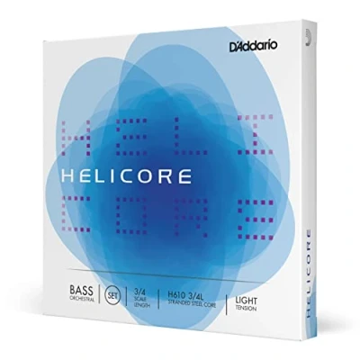 Image de D&#039;Addario H610 3/4L Jeu de cordes contrebasse orchestre Helicore manche 3/4 Light