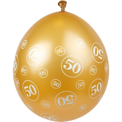 Afbeelding van 50 Jaar Ballonnen 6 stuks